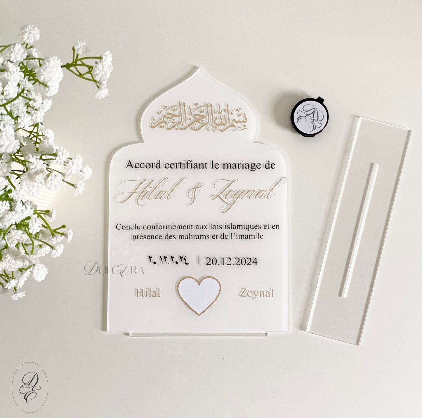 Arche mâdinah Prenium : Nude & Ivoire | Certificat de mariage